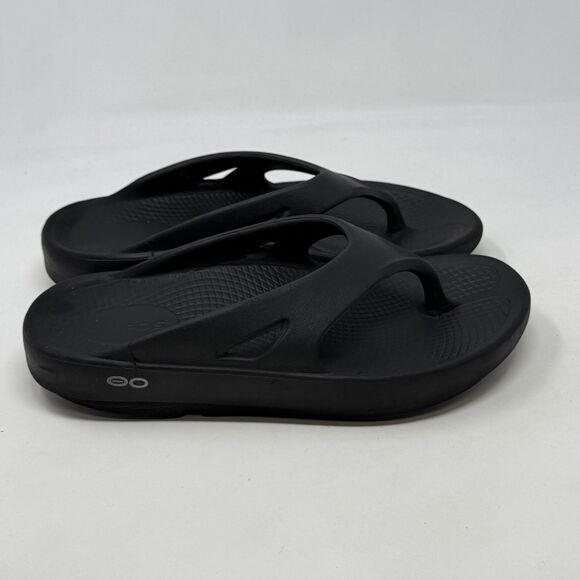 Oofos Ooriginals Sandals Womens 6 Black Flip Flop Thong Comfort Recovery Unisex - Picture 3 of 15